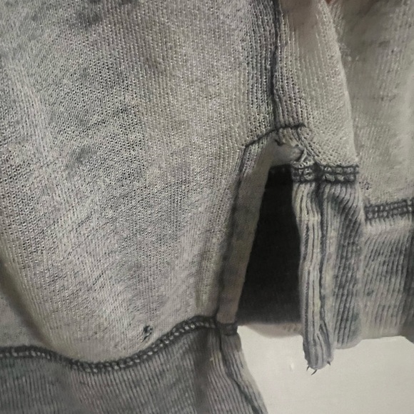 No Tags “Nope” Distressed Grey Graphic Hoodie Fits Med-Large Very Thin Material - Picture 6 of 6